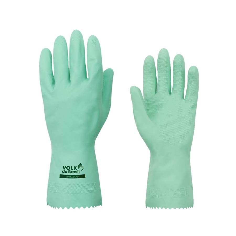 LUVA VERNIZ SILVER PLUS VERDE (M)
