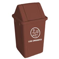 CESTO QUADRADO 80L C/ TAMPA MARRON C ADE