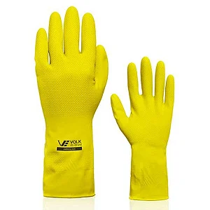 LUVA VERNIZ SILVER SLIM AMARELA (M)