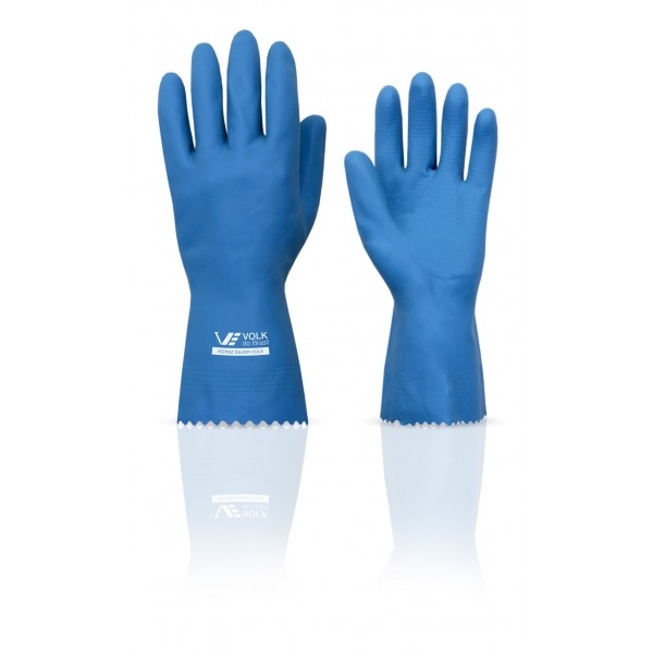 LUVA VERNIZ SILVER SLIM AZUL (M)