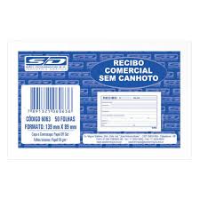 RECIBO COMER. S/ CANHOTO 50FLS 140X89MM